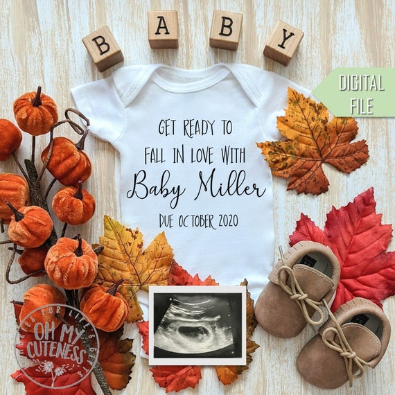 Get Ready to Fall in Love Digital Pregnancy Announcement