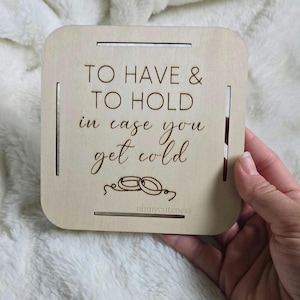Wood Blanket Tag for Tying with Ribbon and Gifting | Personalized Gift | Special Touch Wedding Gift | Bridal Shower Gift | Newlywed Gift image 4