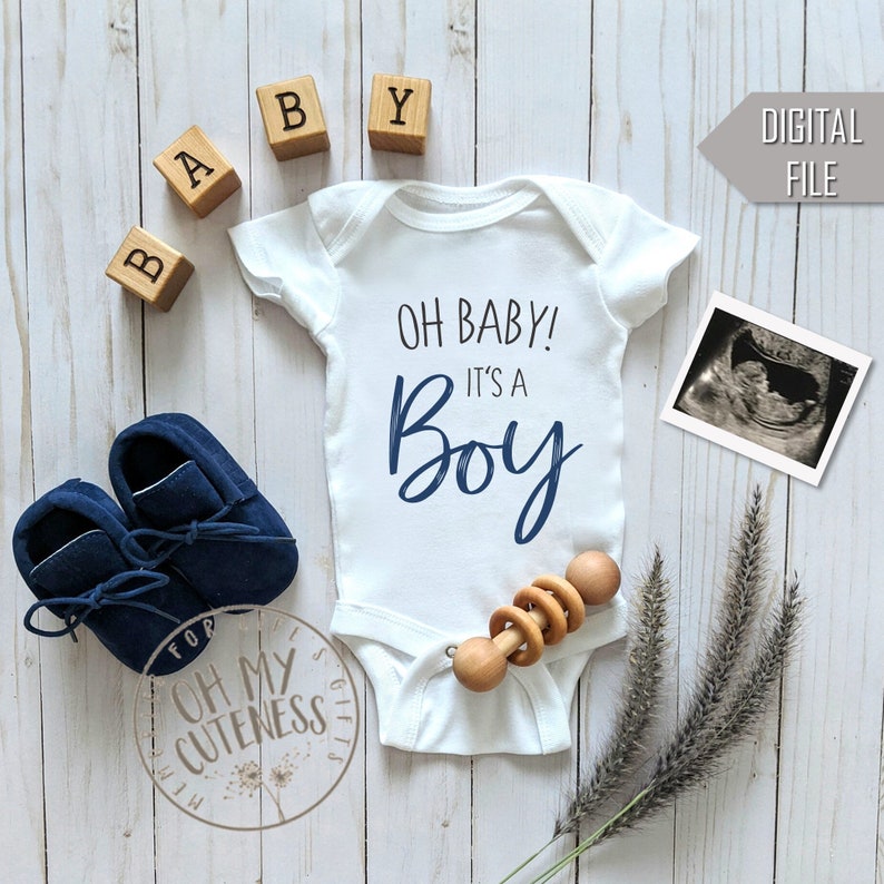 It's a Boy Digital Pregnancy Announcement Gender Reveal Etsy