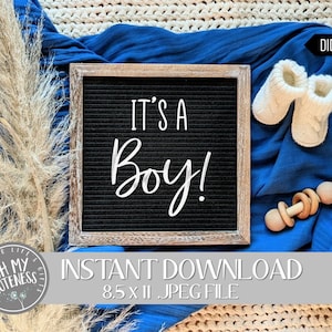 Es un niño DESCARGA INSTANTÁNEA / Revelación de género digital / Anuncio de bebé niño / Baby Shower / Anuncio en redes sociales / Embarazada / FB Insta