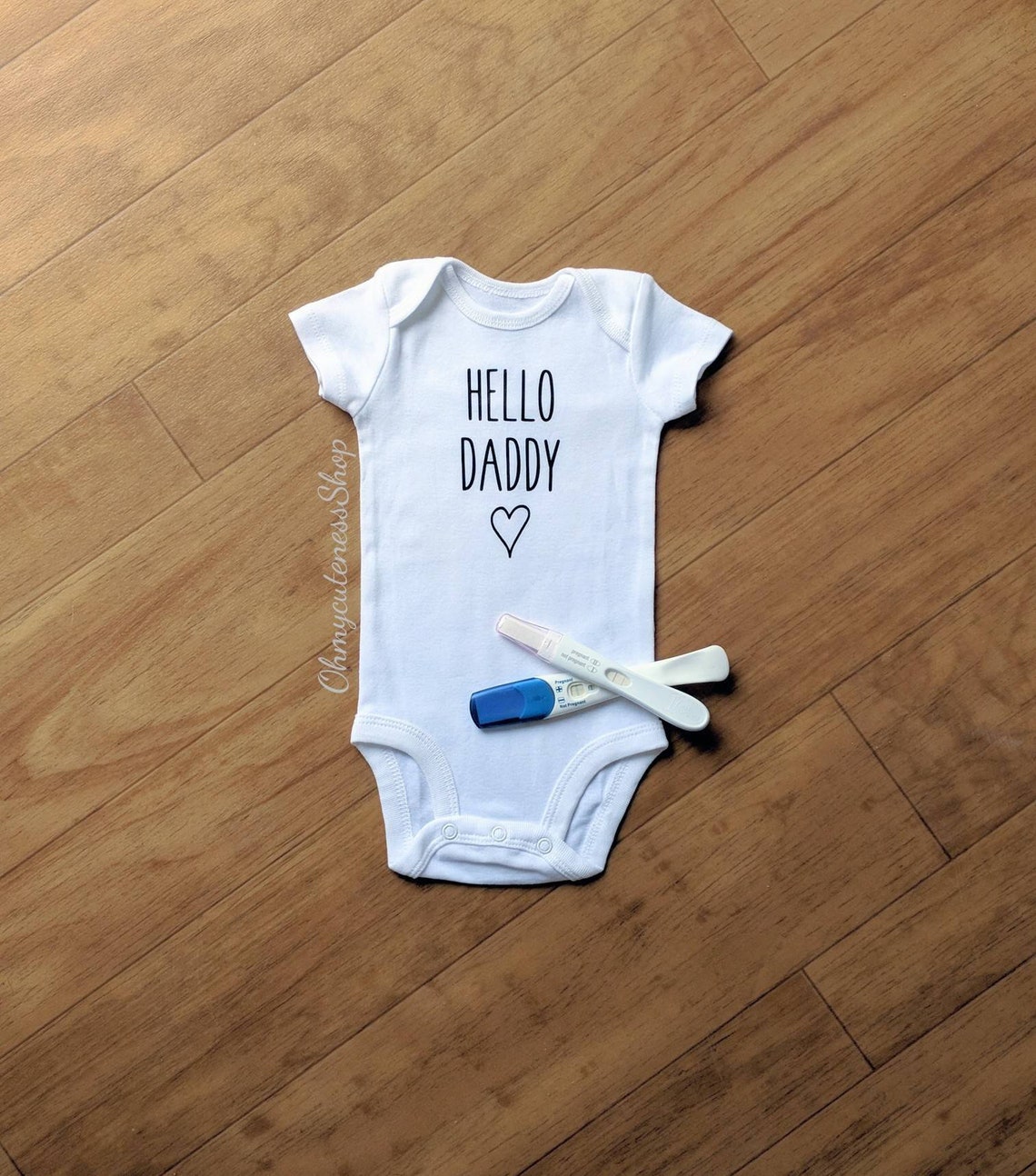 Hello Daddy Pregnancy Announcement Onesie® New Daddy Etsy