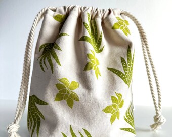 Lunchbox aus handbedrucktem Stoff
