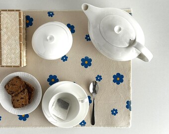 Handbedrucktes Tischset aus Baumwolle