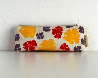 Handbedrucktes Etui aus Bio-Baumwolle