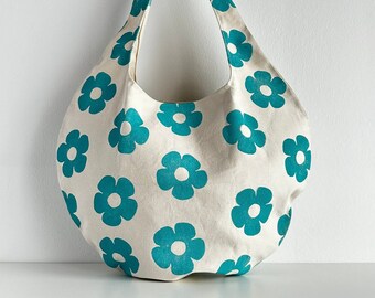 Shopper aus handbedrucktem Stoff