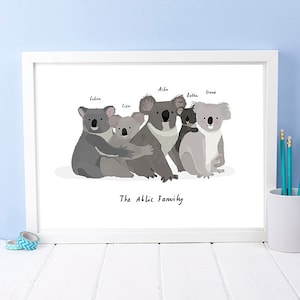 Stampa personalizzata della famiglia Koala
