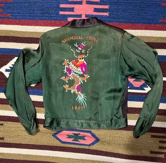 1947 Silk Shanghai Sukajan Souvenir Jacket Size 3… - image 2