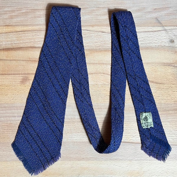 1940s Starry Night Sky Striped Hand Woven Tie