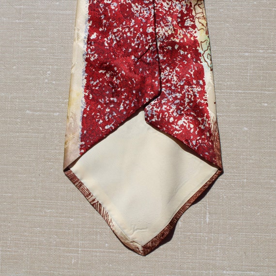 1940s 1950s Hand Painted Golf Tie - image 3