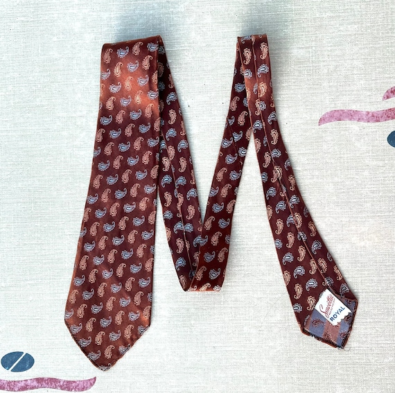 1930s Paisley Brocade Tie - image 1