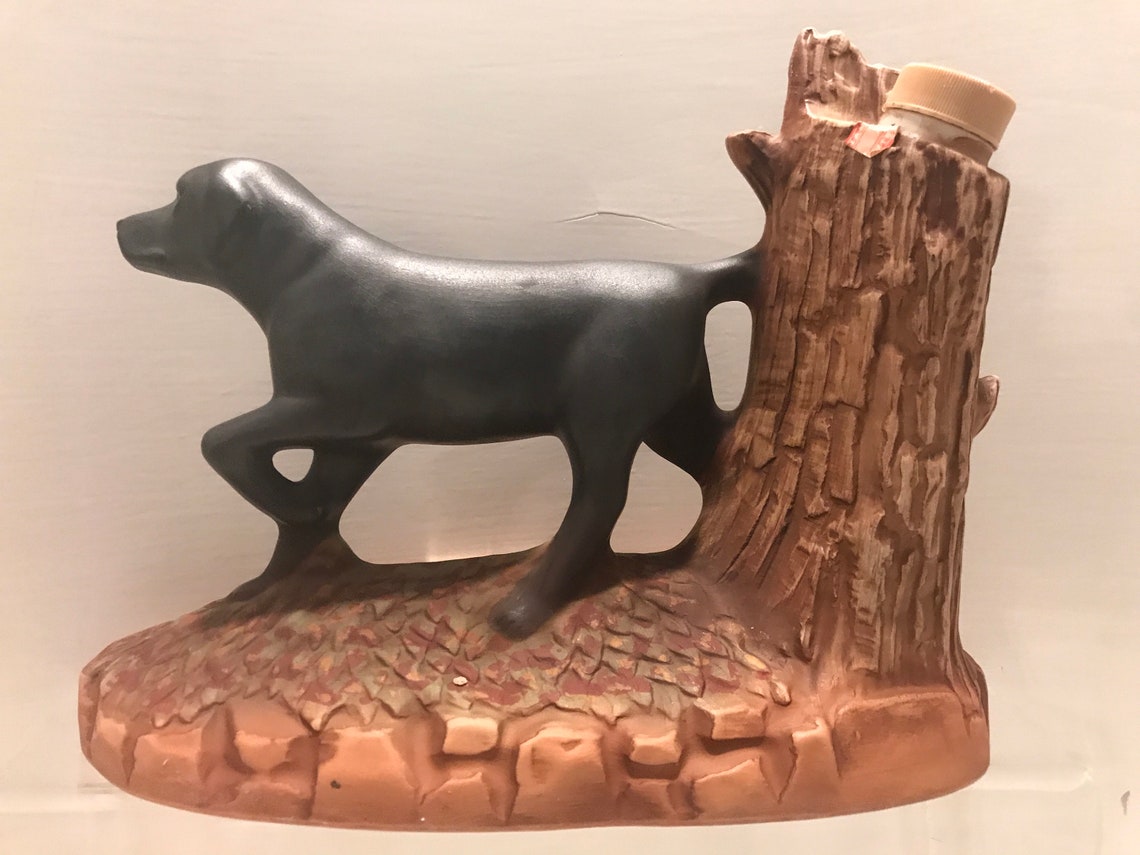 1986 Jim Beam Black Labrador Retriever Dog Decanter By Regal Etsy