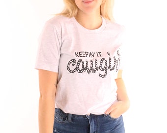 T-Shirt keepin'it cowgirl - Grey blend - Cotton