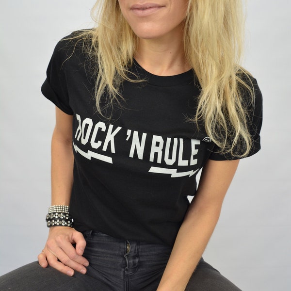 T-shirt - Rock 'n Rule - Zwart