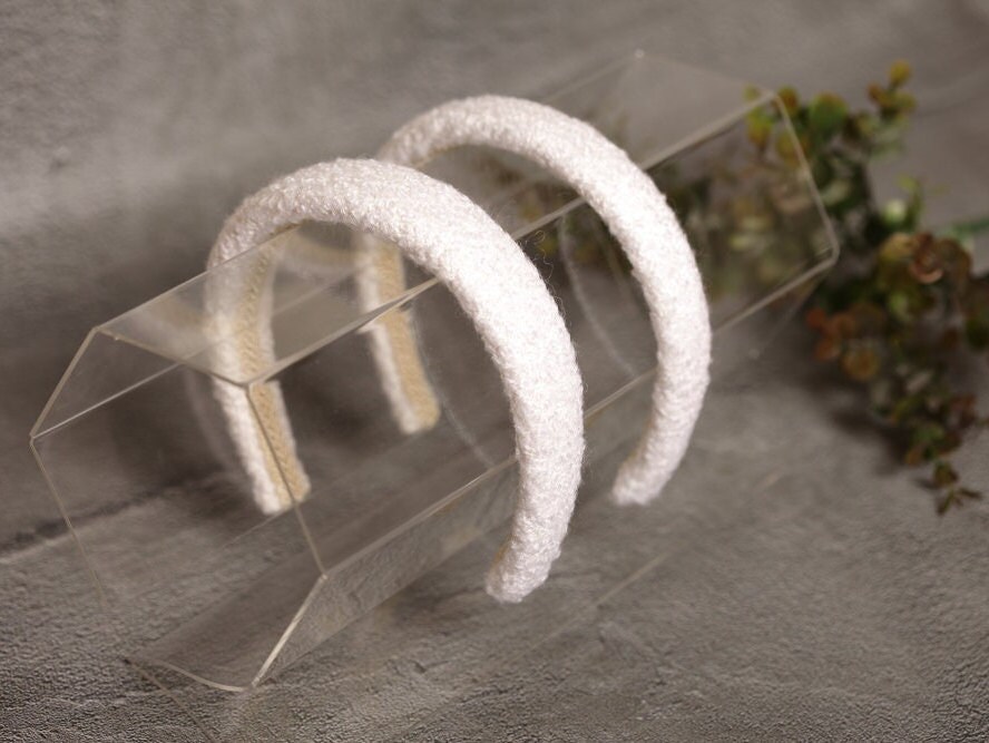 White Studded Padded Headband - nwt Amazon.com : Atoden White Wide Top Knot Headband with Pearl  main image 2