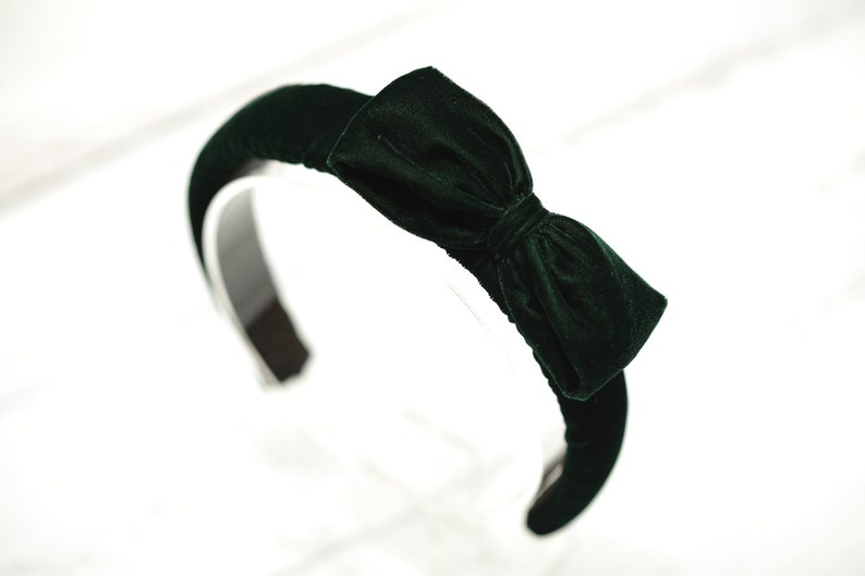Black padded headband Black velvet headband Black headband Etsy