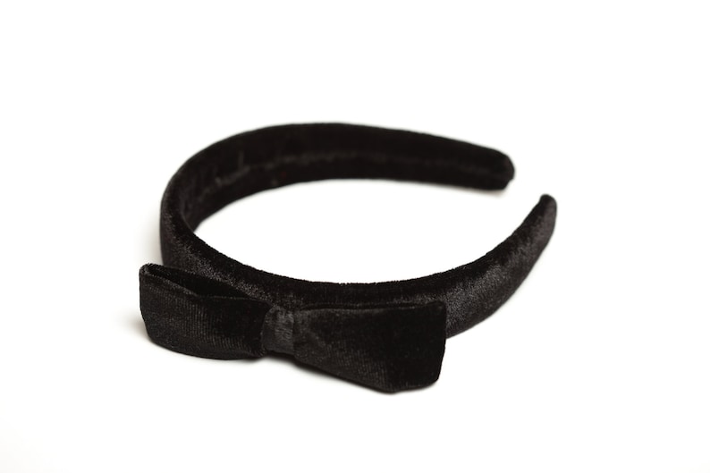Black Padded Headband Black Velvet Headband Black Headband Etsy