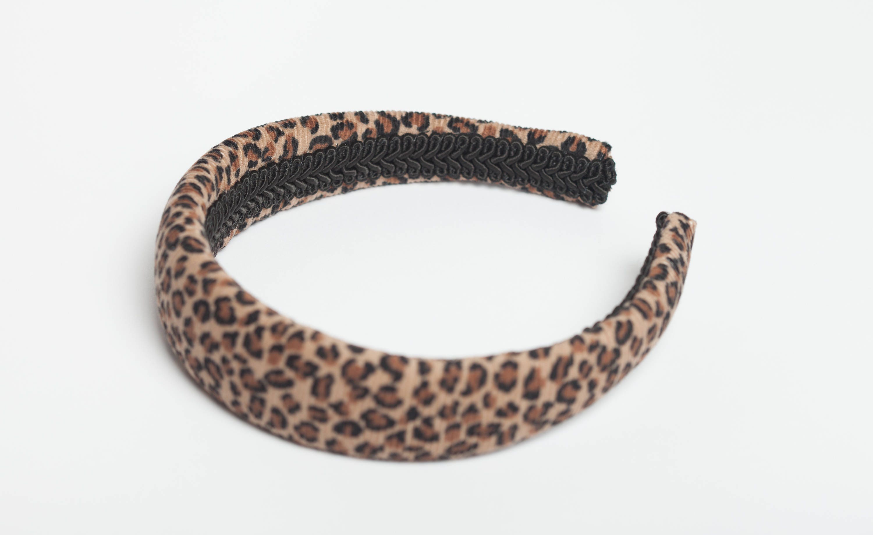 Leopard Print Padded Headband Leopard Velvet Headband Velvet Etsy