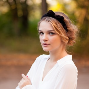 Bow headband women, Bow headband for women, Velvet headband, Padded headband, Alice band  custom headbands,boho headband,fabric headbands