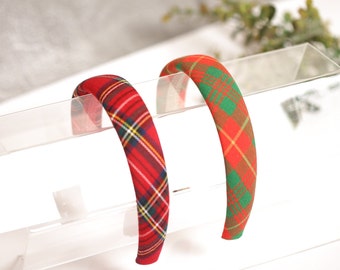 Tartan headbands Plaid headband Back to school headband