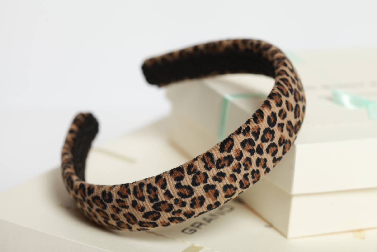 Leopard Print Padded Headband Leopard Velvet Headband Velvet Etsy