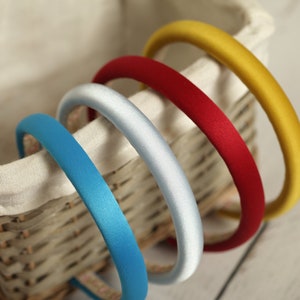Skinny Headband Padded headband Silk hairband Silk headband Skinny headband Satin headbands 1 cm wide