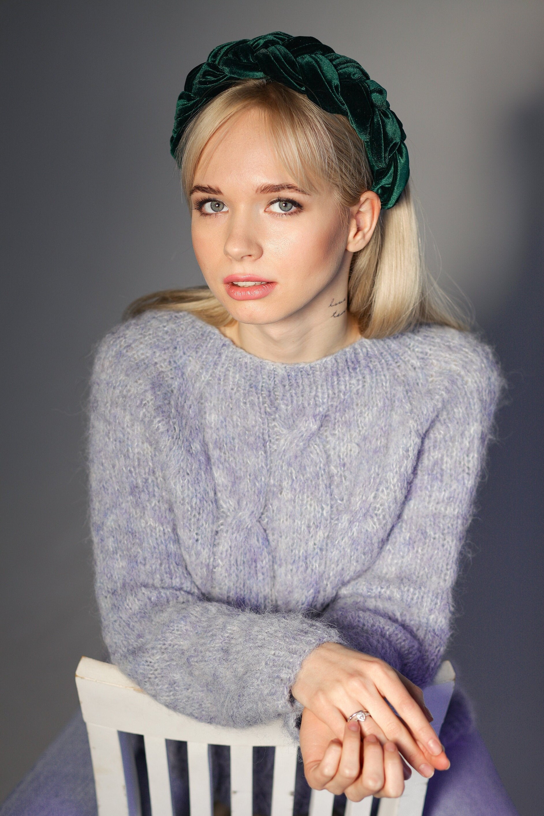 Emerald green velvet braided headband Plaited headband Velvet Etsy