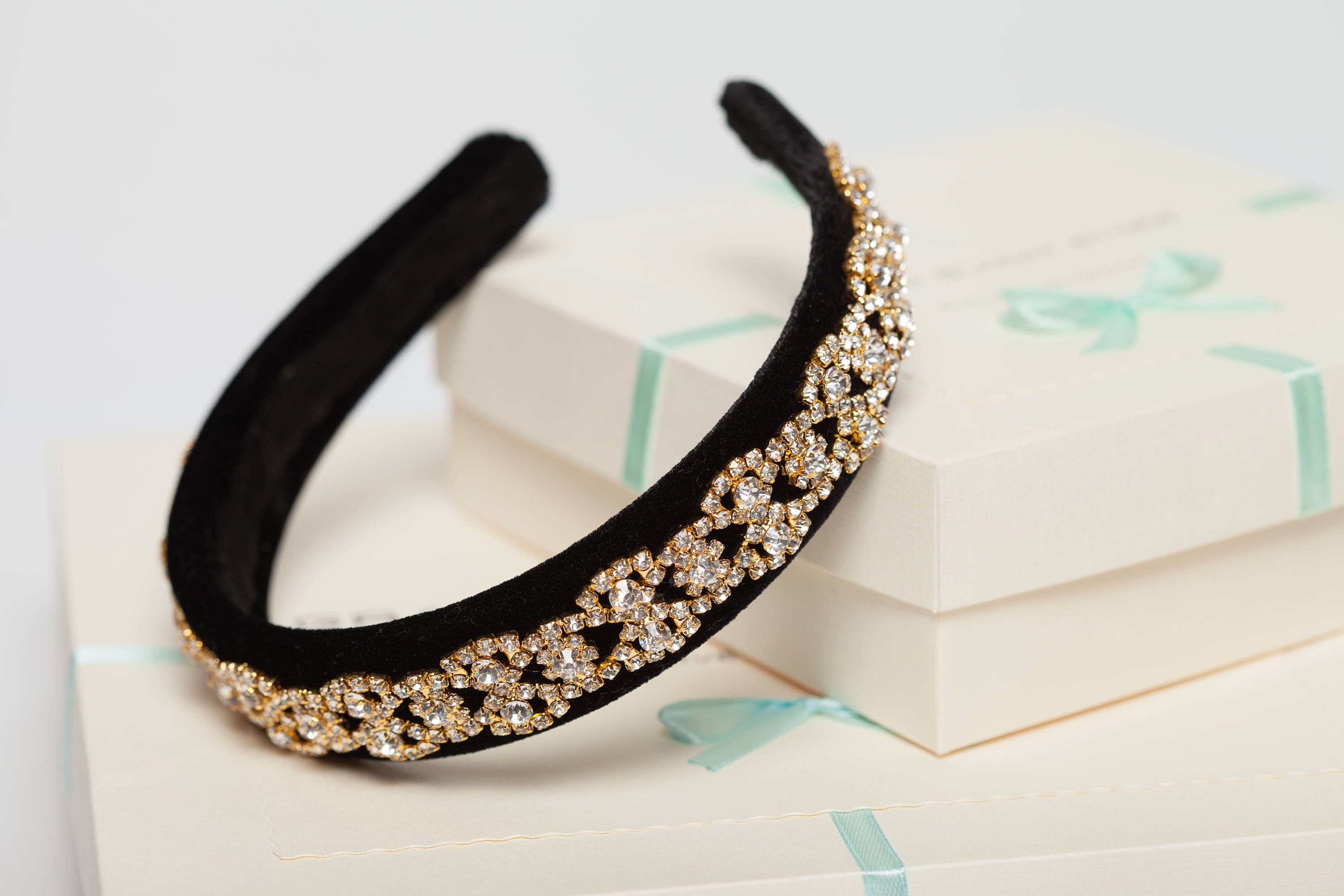 Rhinestone Beaded Velvet Headband Jeweled Velvet Headband Etsy