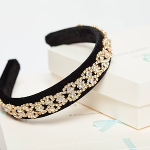 Rhinestone headband Jeweled headband Padded headband Crystal headband Beaded headband Embellished headband Diamond headband