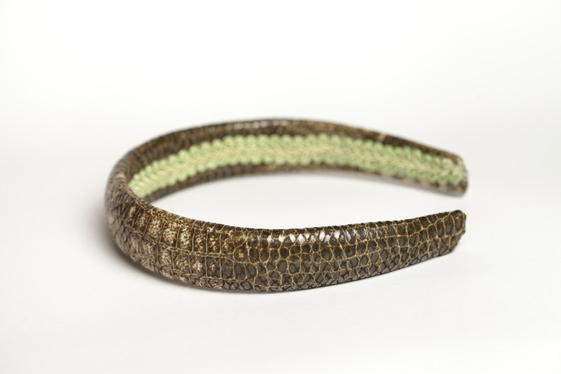 Padded headband Snake print headband Etsy