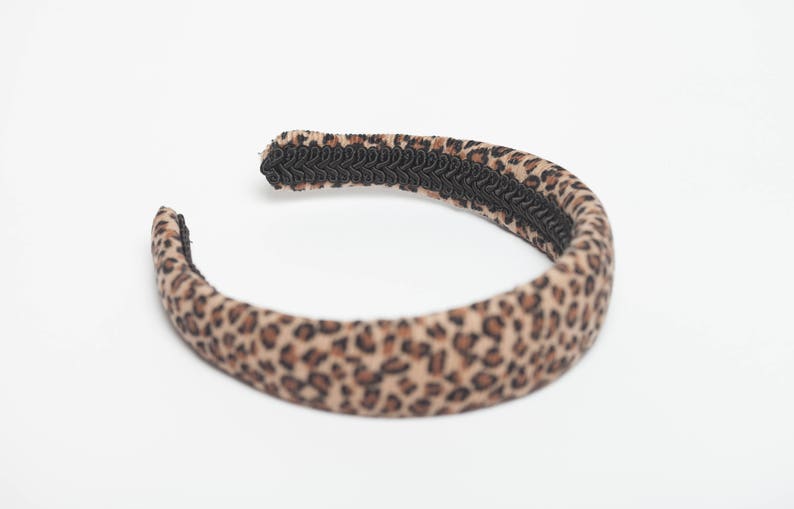 Wide Leopard Print Padded Headband Leopard Velvet Headband | Etsy