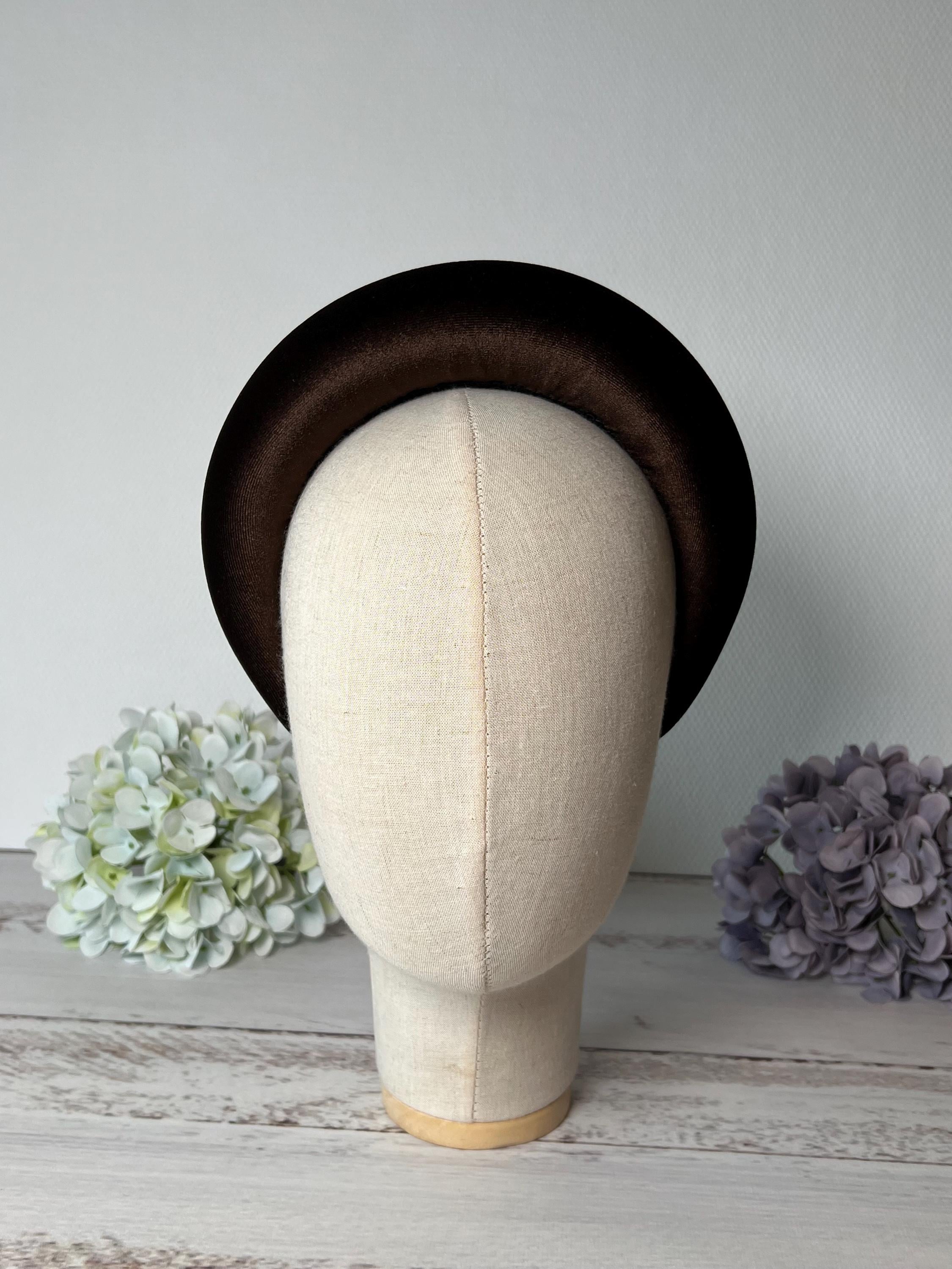 Kate Middleton headband Wide headband Thick headband Padded headband Velvet headband Extra wide brown headband 6 cm wide