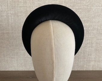 Kate Middleton headband Wide headband Thick headband Padded headband Velvet headband Extra wide black headband 6 cm wide