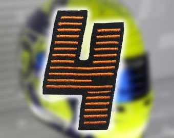 Lando Norris '4' Strobe McLaren Logo Iron-on Patch