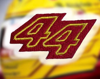ルイス・ハミルトン「44」レッドフェラーリロゴアイロンワッペン