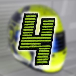 Lando Norris &#39;4&#39; NEON Strobe McLaren Logo Iron-on Patch