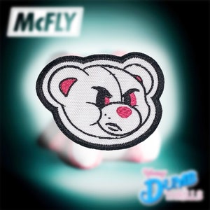 McFly Pistola Bear Head Black Iron-on Patch