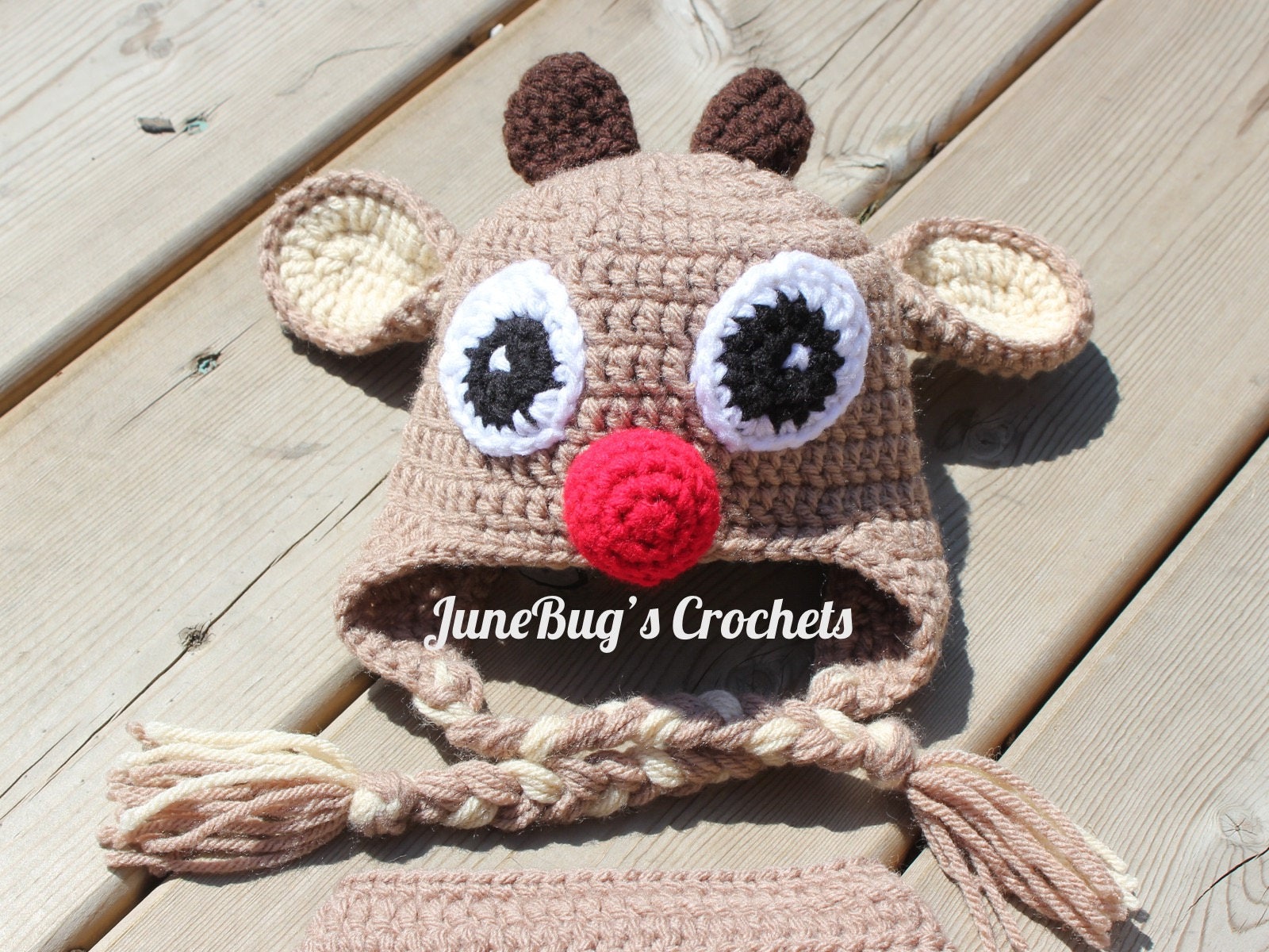 CROCHET PATTERN Reindeer Hat and Diaper Cover Newborn Etsy Canada