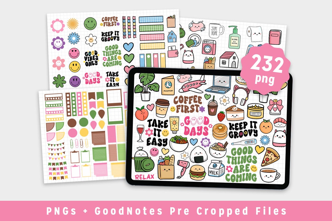 Cute Digital Sticker for Goodnotes, Planner Stickers for Moms, Pastel ...
