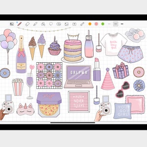 Birthday Planner Icon Stickers | Pastel Stickers | Goodnotes Stickers ...
