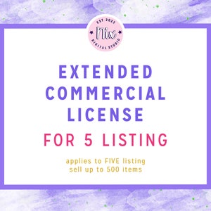 Commercial License for 5 Listing, Business Use License for 5 listing only, No Credit Required, NixDigitalStudio