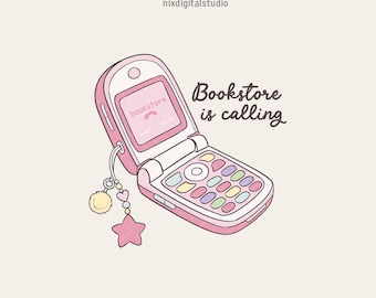 Book Lover Clipart Bundle, Reading, Y2k Sticker PNG files, Bookish Digital Download, Reading Quotes,