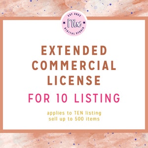 Commercial License for 10 Listing, Business Use License for 10 listing only, No Credit Required, NixDigitalStudio