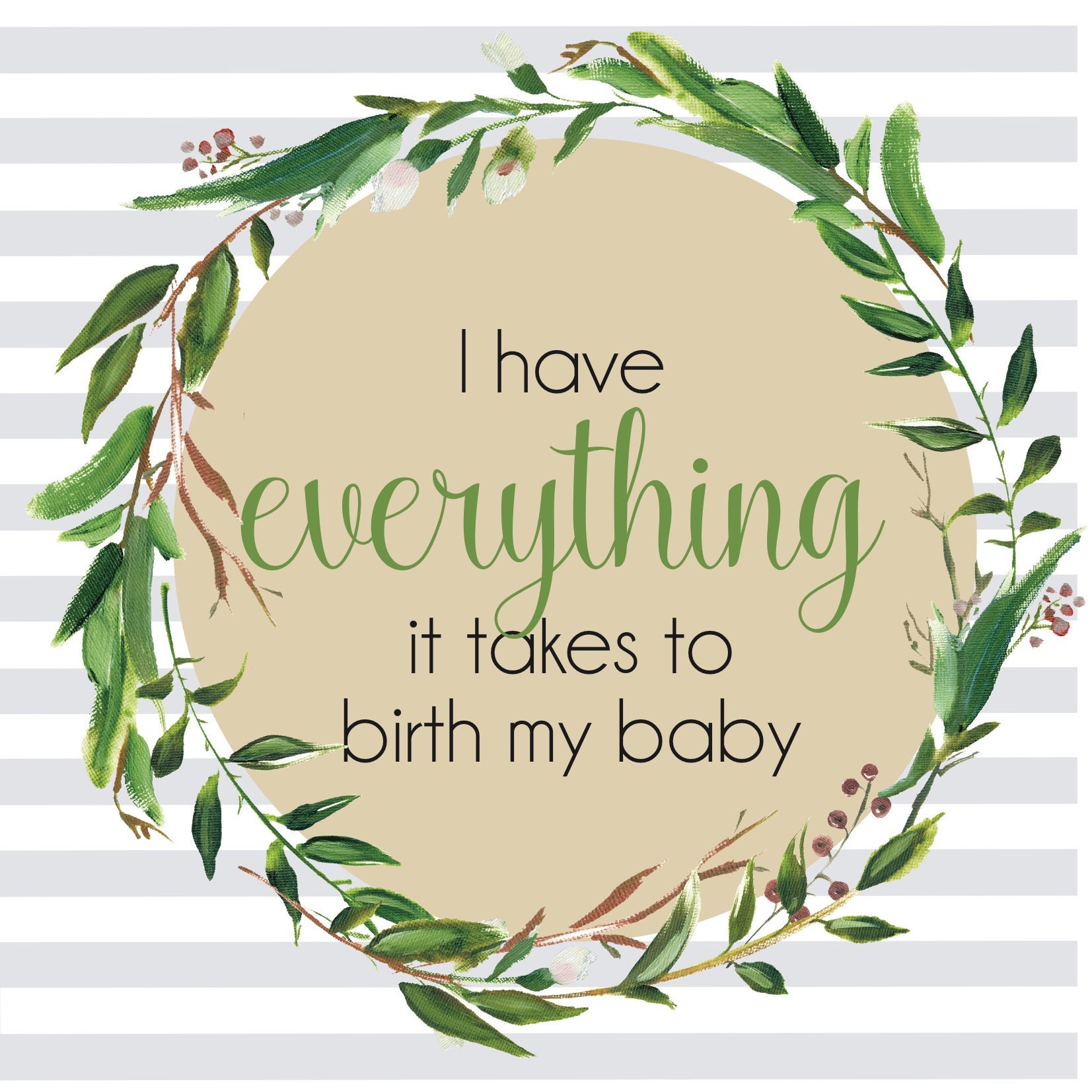 Birth Affirmation Printable Download Cards: Release & Relax | Etsy