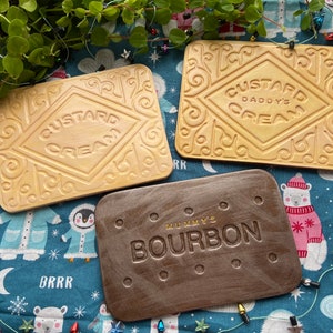 Biscuit Coaster, Personalised Coaster, Personalised Custard Cream Coaster, Personalised Bourbon Coaster, Handmade Coaster, Biscuit Lover
