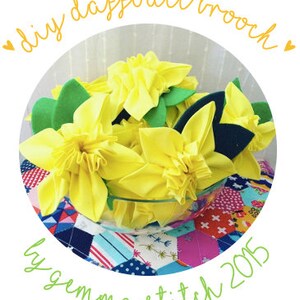 Patron de couture DIY tissu ou feutrine Jonquille