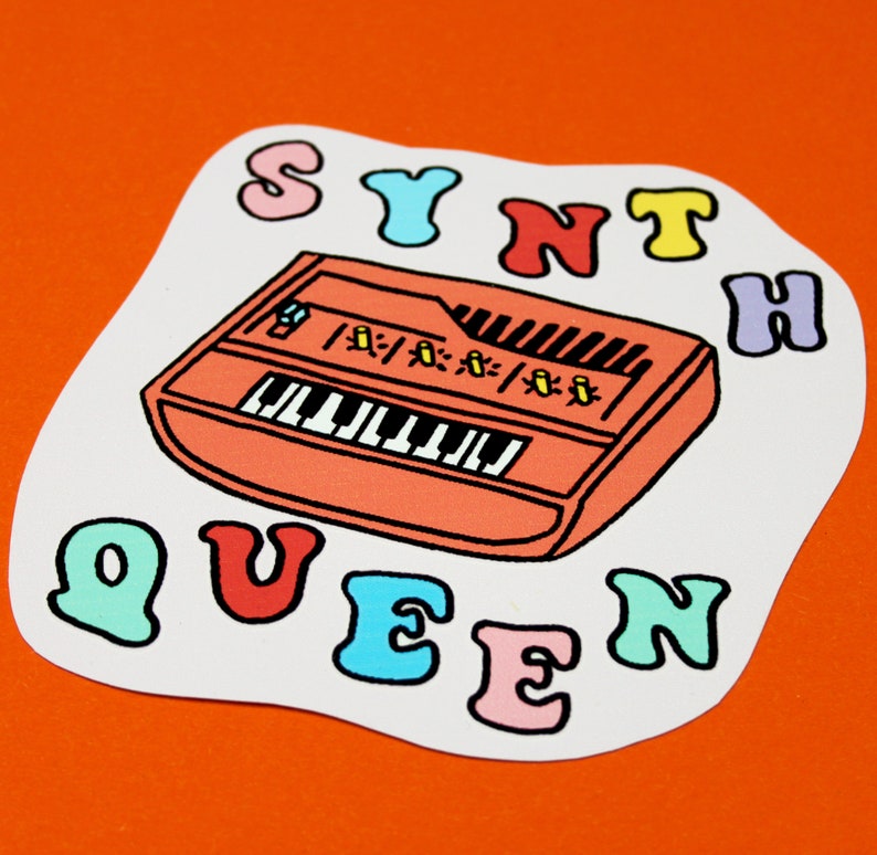 SYNTH QUEEN Synthesizer Vinyl Sticker Etsy Nederland