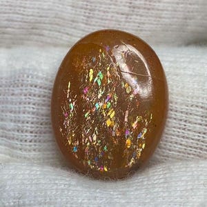 Piedra preciosa de sol de celosía arcoíris natural de 14,20 cts para la fabricación de joyas, 19 x 15 x 6 mm