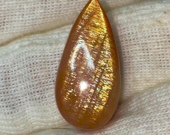 16.60 Cts Natural Rainbow Lattice Sunstone Gemstone for Jewelry making 22x11x8 MM