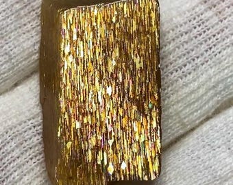 19.20 Cts Natural Rainbow Lattice Sunstone Gemstone for Jewelry making 23x11x6 MM