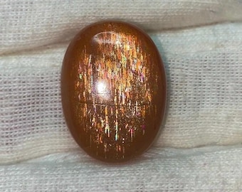 17.55 Cts Natural Rainbow Lattice Sunstone Gemstone for Jewelry making 20x15x6 MM